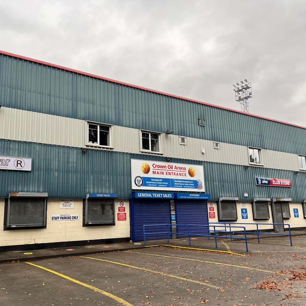 Spotland - the home of Rochdale football club