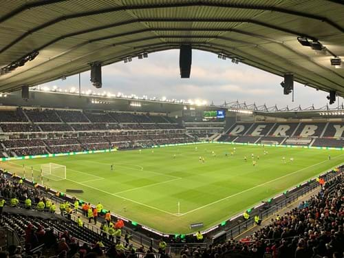 Cup football at Pride Park