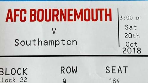 AFC Bournemouth away ticket in the Premier League on the 10/20/2018 at the Vitality Stadium