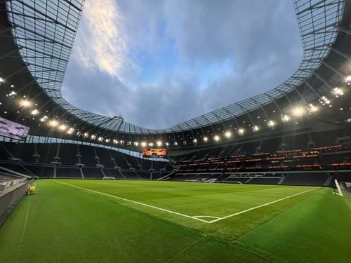 Pitchside experience at Spurs