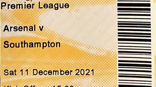 Arsenal away ticket in the Premier League on the 12/11/2021 at the The Emirates