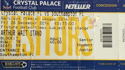 Crystal Palace away ticket in the Premier League on the 12/26/2014 at the Selhurst Park
