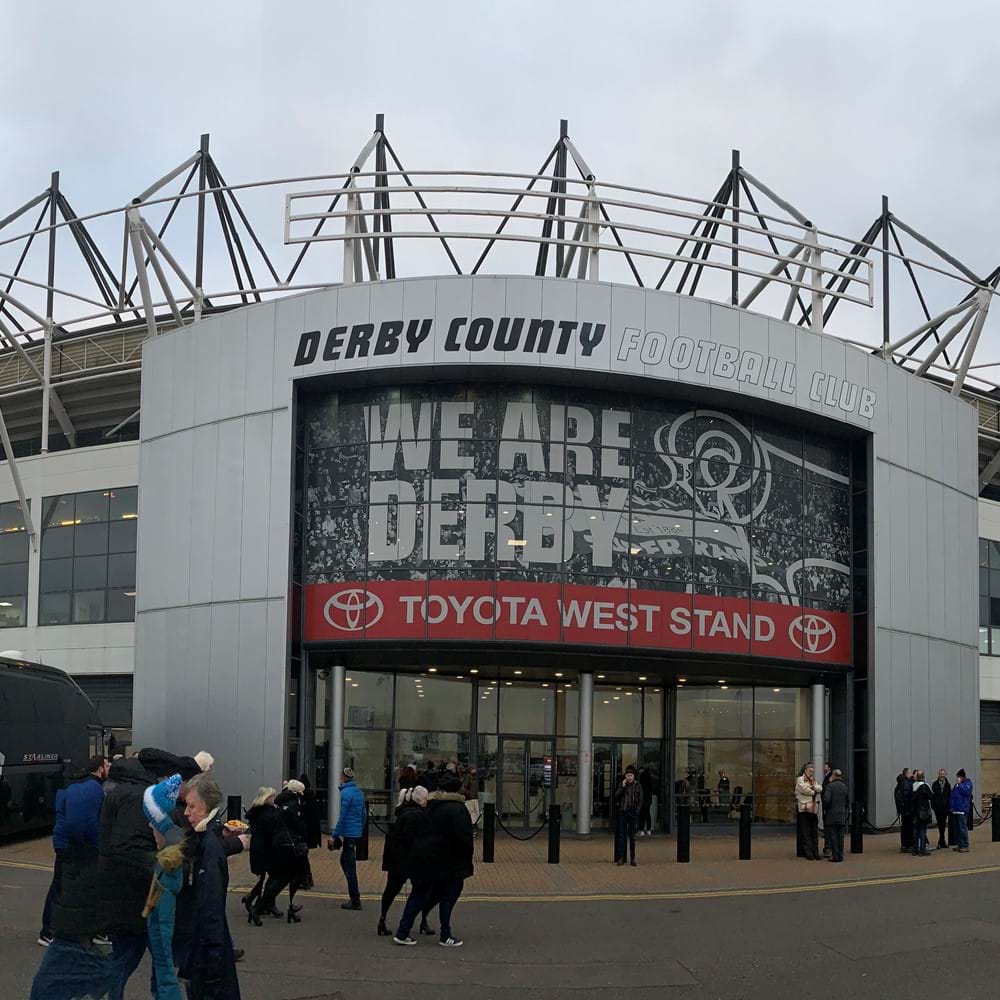 Pride Park Stadium - the home of Derby County football club